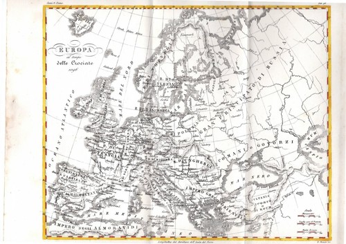 Carta geografica antica - , europa