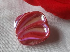 Bottoni Antico IN Vetro Rosso