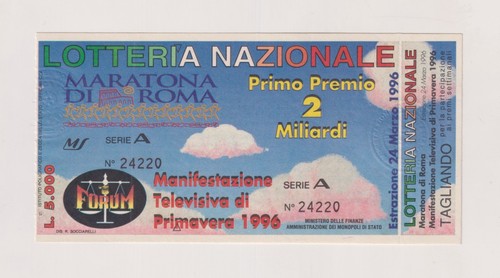 Biglietto Lotteria Maratona di