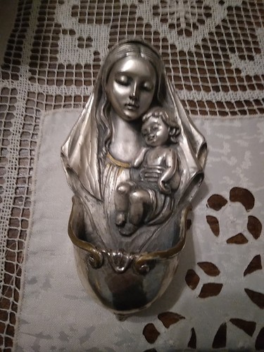 Acquasantiera argento laminato - acquasantiera,