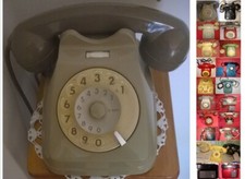 TELEFONO FISSO SIP A DISCO, COLORE GRIGIO, anni 70 e altri.