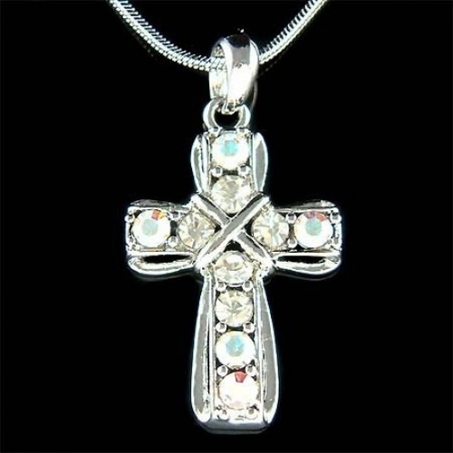 Croce realizzata con cristallo - con,