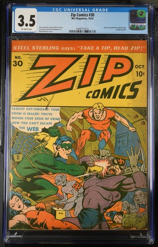 Zip comics cgc 3 5 - comics,