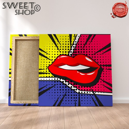 Quadro pop art lips girl - quadro,