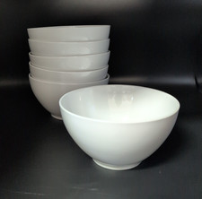 Set X6 Ciotole Porcellana Alimentari 16,5x10 H Cm Bianco