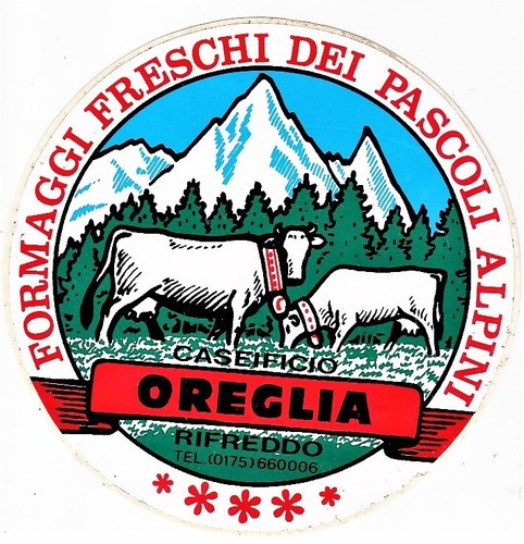 Adesivo caseificio oreglia - adesivo,