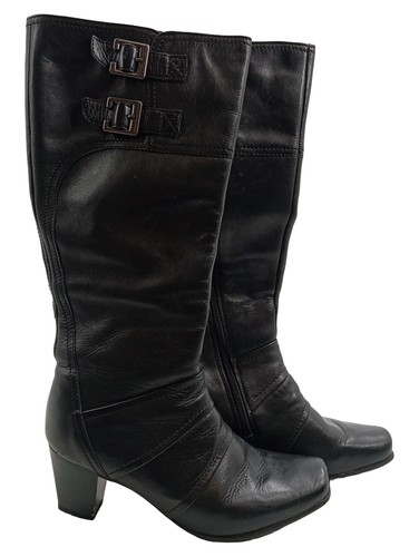 Janet damen leder stiefel - d.,