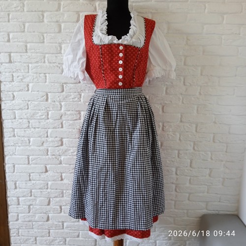 Abito dirndl oktoberfest rosso - dirndl,