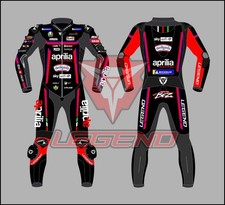 Tuta pelle moto corsa Aprilia