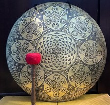 Gong piatto intagliato