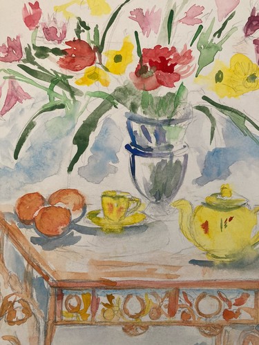 Disegno acquerello carta - carta, fiori
