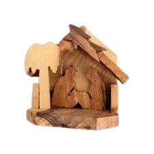 Presepe vintage in legno di