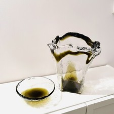 ? Orig. LA MURRINA vaso + centrotavola in vetro di Murano anni 70 80