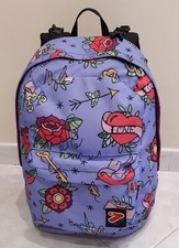 Zaino zainetto scuola SEVEN Reversibile The Double SWALLOW viola / rosa