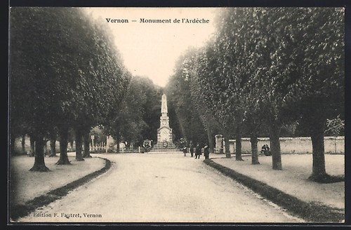 Cpa vernon monument de - monument,