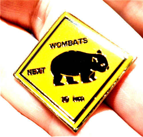 Rara spilla wombat mascots - ^rara, "wombat