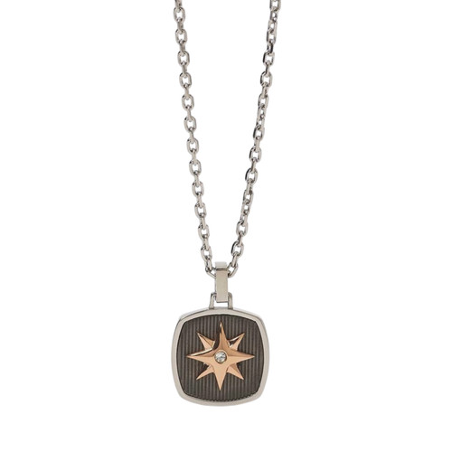 Collana acciaio con - collana, in