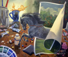 quadro cavallo corsa selvaggia