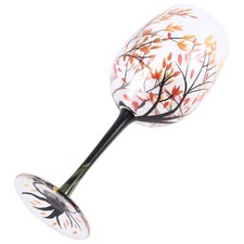 Bicchiere da vino albero d'autunno caldo 1 pezzo - colori autunnali - foglie di rosso, giallo, 1773