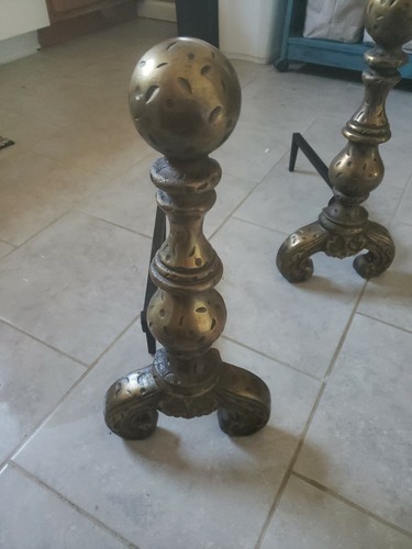 Cannonball camino andirons set - andirons,