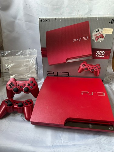 Ps3 slim rosso scarlatto raro - ps3,