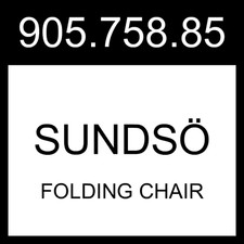 Sedia pieghevole IKEA SUNDSO SUNDSÖ bianco sporco da esterno 905.758.85