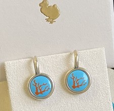 Dodo Pomellato Orecchini Monachella Argento Resina Corallo Linea Color Rari Orig