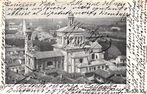 Cartolina treviglio santuario - cartolina,