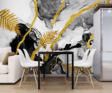 Foglie di marmo 3D Q4946 carta