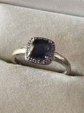 Anello oro bianco zaffiro - anello,