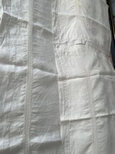 LENZUOLO MATRIMONIALE VINTAGE RICAMATO A MANO  IN LINO BIANCO CON FEDERE