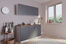 Cucina Mini Cucina Singola Cucinino Bianco Grigio Luis 150 CM