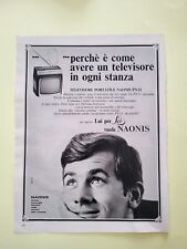 NAONIS TELEVISORE CLIPPING RITAGLIO PUBBLICITA' ANNI 60 ADVERTISING #G19