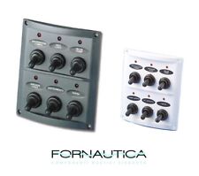 PANNELLO ELETTRICO 6 INTERRUTTORI CON SPIA LED PER BARCA GOMMONE NAUTICA CAMPER