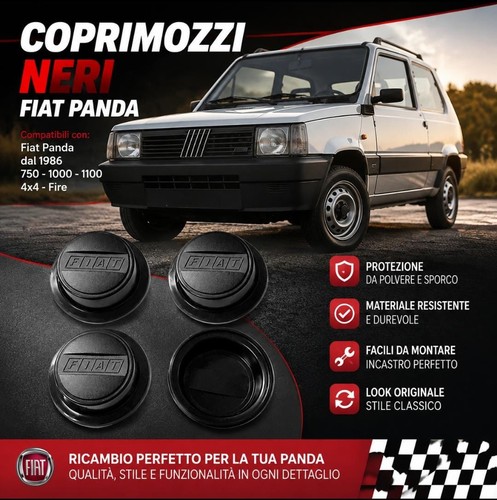 Coprimozzi neri fiat panda 141 - neri,