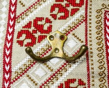 Appendiabiti doppio in ottone