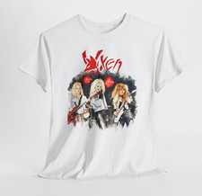 T-shirt bianca Vixen Band HOT