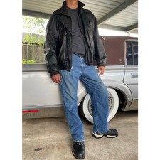 Vintage Greg Bell Uomo Pelle