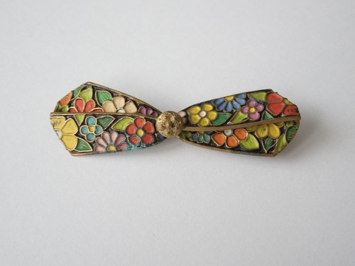Vintage spilla colore - spilla, oro