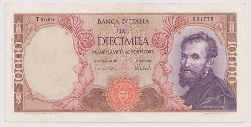Banconote 000 lire - 10.000, italia
