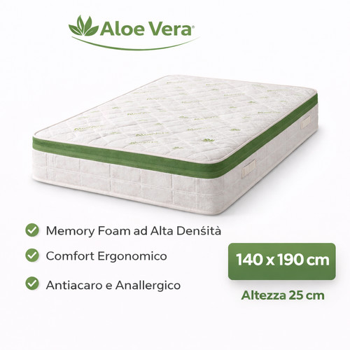 Materasso 140x190 memory foam - 140x190,