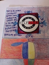 Patch Tommy Hilfiger Jeans Ricamato Con Tessuto Denim 