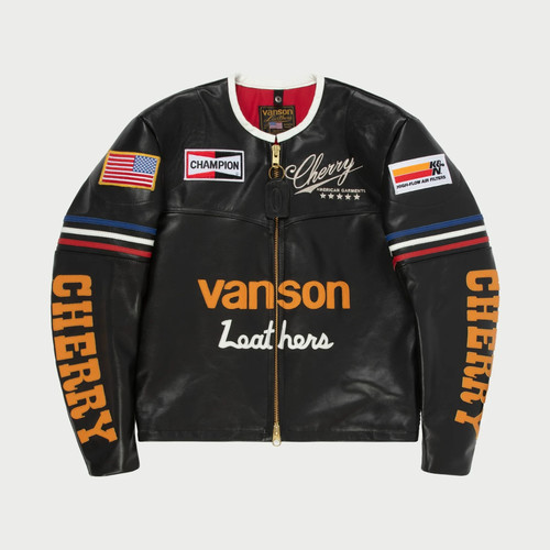 Giacca moto pelle - pelle, cherry