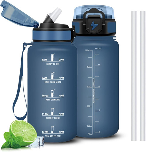 Borraccia 500ml con cannuccia - 500ml,