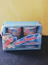 FERRERO BUONA PASQUA 2 PORTA UOVO CERAMICA GADGET 1980 VINTAGE 
