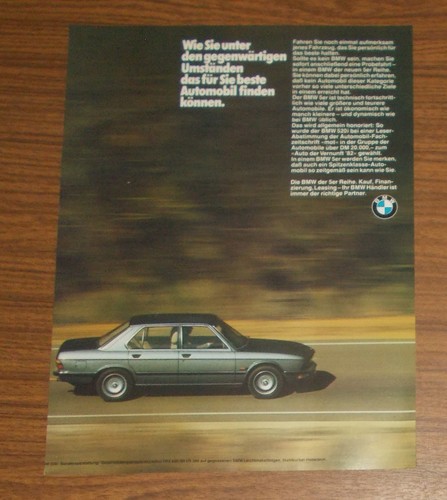 Rara pubblicità bmw - 520i,