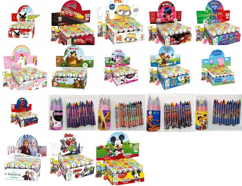 Bolle sapone pastelli a - e,