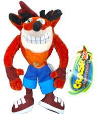 Peluche Crash Bandicoot vintage peluche 10" 2005 PS1 videogioco etichetta