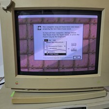 Monitor CRT display a colori Apple Macintosh M1212 vintage TESTATO 