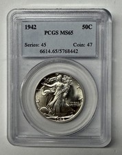 Mezzo dollaro 1942 Walking Liberty PCGS MS65